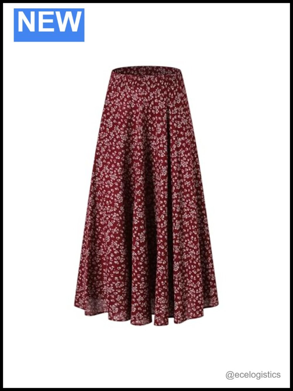 Women's Cotton Linen Floral Maxi Boho Skirt High Waisted A-Line Flowy Summer